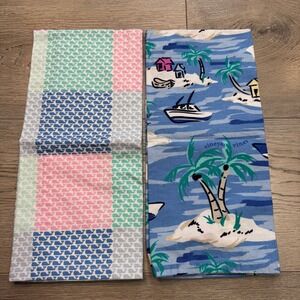 Vineyard Vines for Target Tea Towels Set of 2 Whale Patchwork Tropical Island